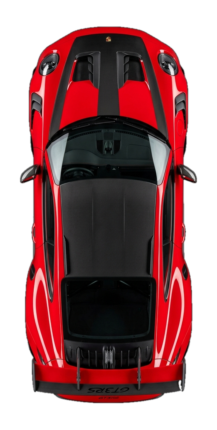 Porsche 992 GT3RS in Red with carbon fibre modifications